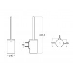 Πιγκάλ (Σκουπάκι) από ορείχαλκο επίτοιχος τύπος Round, White Matt, χρώμα: Λευκό επιφάνεια: Ματ Πιγκάλ