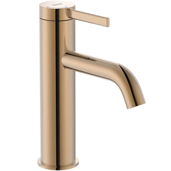 Wash basin tap Deck-mounted material: Brass mixer With push-open waste set Μ size, color: Pink Gold surface: Glossy Deck-mounted Wash basin tap Deck-mounted material: Brass mixer With push-open waste set Μ size, color: Pink Gold surface: Glossy Deck-mounted
