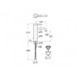 Wash basin tap Deck-mounted material: Brass mixer With push-open waste set Μ size, color: Chrome surface: Glossy Deck-mounted Wash basin tap Deck-mounted material: Brass mixer With push-open waste set Μ size, color: Chrome surface: Glossy Deck-mounted