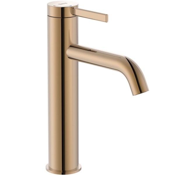Wash basin tap Deck-mounted material: Brass mixer With push-open waste set Μ size, color: Pink Gold surface: Glossy Deck-mounted Wash basin tap Deck-mounted material: Brass mixer With push-open waste set Μ size, color: Pink Gold surface: Glossy Deck-mounted