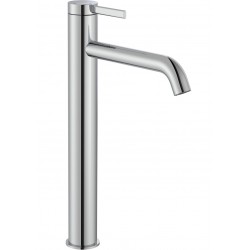 Wash basin tap Deck-mounted for free-standing washbasin material: Brass mixer With push-open waste set, color: Chrome surface: Glossy