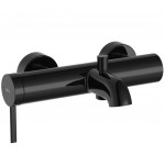 Bathtub tap Wall-mounted exposed material: Brass without hand shower, hose and holder Titaniun Black mixer, color: Black surface: Glossy Wall-mouned exposed