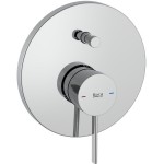Shower tap Wall-mounted external part 2 way material: Brass mixer With plate without hand shower, hose and holder, color: Chrome surface: Glossy Wall-mounted - external part Shower tap Wall-mounted external part 2 way material: Brass mixer With plate without hand shower, hose and holder, color: Chrome surface: Glossy Wall-mounted - external part