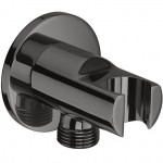 Shower holder Fixed With Outlet elbow material: Brass Titaniun Black, color: Black surface: Glossy Shower holders Shower holder Fixed With Outlet elbow material: Brass Titaniun Black, color: Black surface: Glossy Shower holders