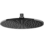 Shower head Wall-mounted / Ceiling-mounted 30x30 material: Brass, style: 1 spray Titaniun Black, color: Black surface: Glossy Overhead showers