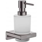 Dispenser material: Brass Wall-mounted 200 ml, brushed black chrome, color: Dark Grey surface: Brushed