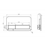 Flush wall plates for concealed cistern Black Matt dual flush valve material: ABS Mechanical with string, color: Black surface: Matt Flush plates Flush wall plates for concealed cistern Black Matt dual flush valve material: ABS Mechanical with string, color: Black surface: Matt Flush plates