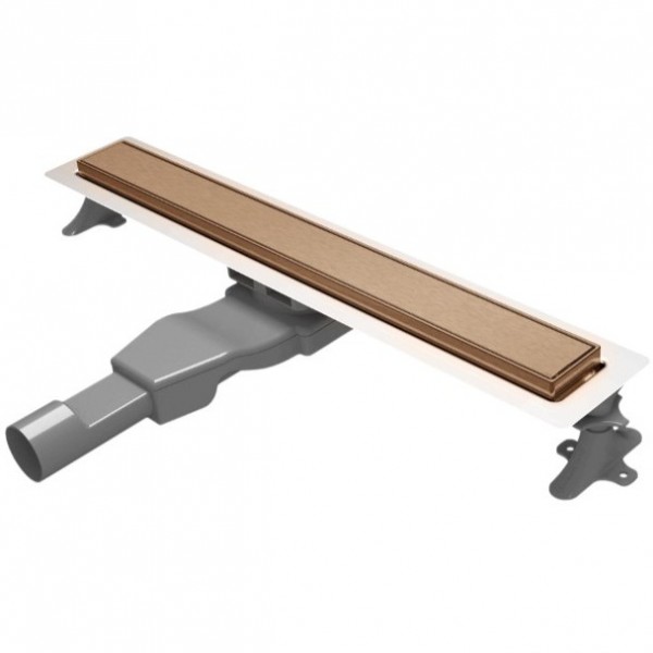 Shower channel material: Brass 60cm, color: Pink Gold Linear shower drains Shower channel material: Brass 60cm, color: Pink Gold Linear shower drains