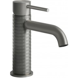 Wash basin tap Deck-mounted material: Inox mixer S size Without waste, color: Chrome surface: Brushed Deck-mounted