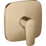 Shower tap Wall-mounted external part 1 way material: Brass mixer With plate without hand shower, hose and holder Brushed Bronze, color: Bronze surface: Brushed Wall-mounted - external part