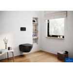 Κάλυμμα λεκάνης soft closing Wrapover Quick Release, Pure Black, χρώμα: Μαύρο Καλύμματα