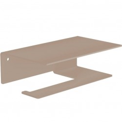 Χαρτοθήκη με ράφι από ορείχαλκο 18x11x6 cm, Warm Beige, χρώμα: Μπεζ επιφάνεια: Ματ Χαρτοθήκες