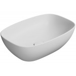 Νιπτήρας ελευθέρας τοποθέτησης 50x35x16 από πορσελάνη χωρίς οπή  χωρίς υπερχείλιση White Matt, χρώμα: Λευκό επιφάνεια: Ματ Ελευθέρας τοποθέτησης