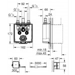 Shower tap Wall-mounted concealed part 2 way Wall-mounted - concealed part Shower tap Wall-mounted concealed part 2 way Wall-mounted - concealed part