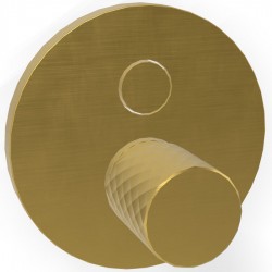 Shower tap Wall-mounted external part 2 way material: Brass mixer With plate without hand shower, hose and holder, color: Gold surface: Brushed Wall-mounted - external part