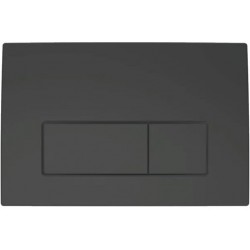 Πλακέτα εντοιχιζόμενου καζανακίου Black Matt από ABS διπλής ενέργειας μηχανικά, χρώμα: Μαύρο επιφάνεια: Ματ Πλακέτες