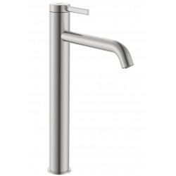 Wash basin tap Deck-mounted for free-standing washbasin material: Brass mixer With pop-up waste set, color: Chrome surface: Brushed Deck-mounted