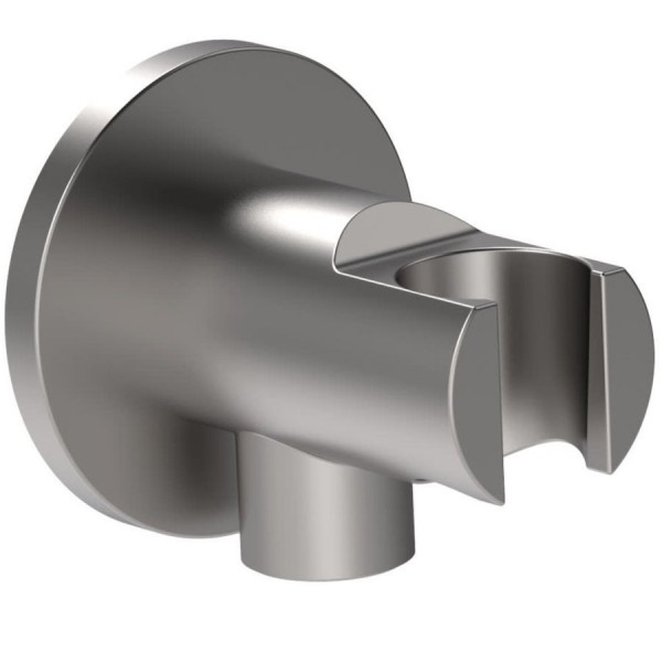 Shower holder Fixed With Outlet elbow material: Brass, color: Chrome surface: Brushed