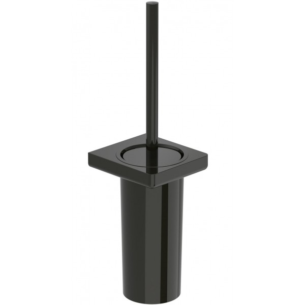 Brush (broom) material: Brass Wall-mounted, color: Black surface: Glossy Toilet brush holders Brush (broom) material: Brass Wall-mounted, color: Black surface: Glossy Toilet brush holders