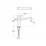 Μπαταρία κουζίνας επικαθήμενη από ορείχαλκο, χρώμα: Χρωμέ επιφάνεια: Γυαλιστερή Επικαθήμενες