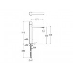 Wash basin tap Deck-mounted for free-standing washbasin material: Brass mixer Without waste, color: Yellow surface: Glossy Deck-mounted