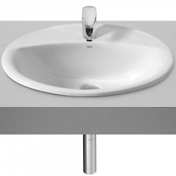 Washbasin Built-in 56x47,5 material: Porcelain With one hole With overflow, color: White surface: Glossy Built-in
