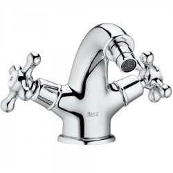 Bidet mixer material: Brass, color: Chrome surface: Glossy Deck-mounted