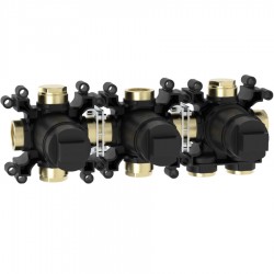 Μπαταρία ντουζιέρας εντοιχιζόμενη εσωτερικό μέρος 2 εξόδων 3 οπών, θερμοστατική Εντοιχιζόμενες εσωτερικό μέρος