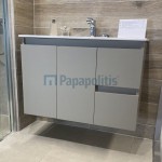 Furniture base with washbasin 90x46x60 material: Lacquer 1 basin wall mounted, color: Wood Oak Cabinets with wash basin Furniture base with washbasin 90x46x60 material: Lacquer 1 basin wall mounted, color: Wood Oak Cabinets with wash basin