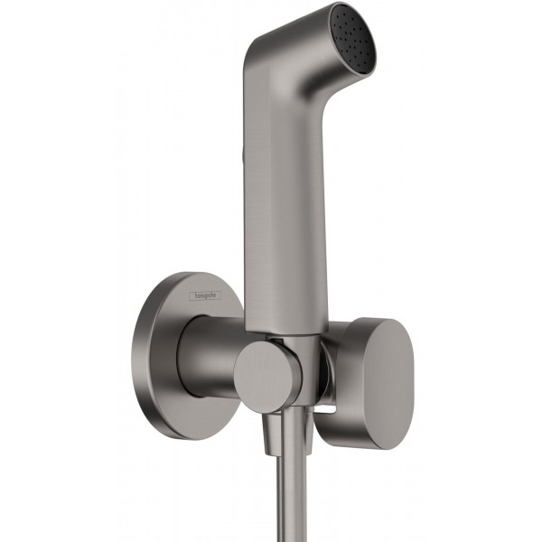 Bidet system Fixed temperature Ecosmart material: Brass, color: Dark Grey surface: Brushed Exposed bidet hand shower systems Bidet system Fixed temperature Ecosmart material: Brass, color: Dark Grey surface: Brushed Exposed bidet hand shower systems