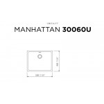Sink Granite 50x40 free Undermount 1 bowl, color: Beige Granite
