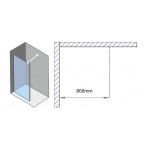 Shower enclosure Linear 80x220 8mm fixed surface: Matt, color: Black Linear Shower enclosure Linear 80x220 8mm fixed surface: Matt, color: Black Linear
