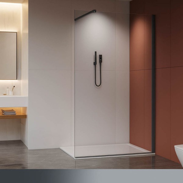 Καμπίνα ντουζιέρας ευθύγραμμη 120x220 8mm σταθερή με βραχίονα στήριξης, Black Matt επιφάνεια: Ματ, χρώμα: Μαύρο Ευθύγραμμες Καμπίνα ντουζιέρας ευθύγραμμη 120x220 8mm σταθερή με βραχίονα στήριξης, Black Matt επιφάνεια: Ματ, χρώμα: Μαύρο Ευθύγραμμες