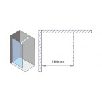Shower enclosure Linear 140x220 8mm fixed surface: Matt, color: Black Linear Shower enclosure Linear 140x220 8mm fixed surface: Matt, color: Black Linear
