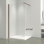 Shower enclosure Linear 100x200 8mm fixed surface: Brushed, color: Pink Gold Linear Shower enclosure Linear 100x200 8mm fixed surface: Brushed, color: Pink Gold Linear