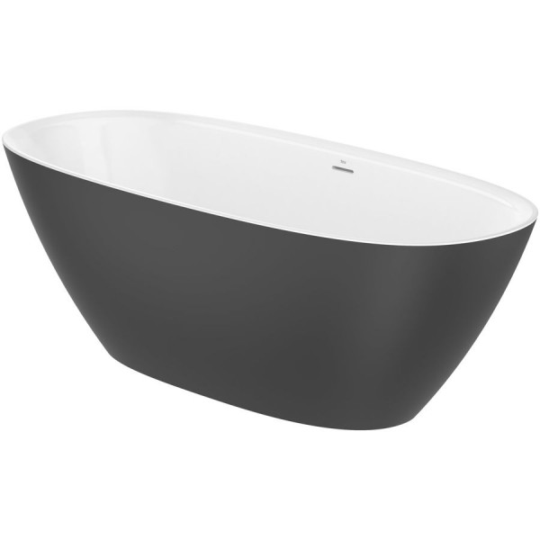 Bathtub Free standing/ Built-in 170x75 material: Synthetic surface: Matt, color: White/Black no grab bars Free standing/ Built-in Bathtub Free standing/ Built-in 170x75 material: Synthetic surface: Matt, color: White/Black no grab bars Free standing/ Built-in