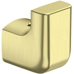 Hook Flat wall mounted material: Brass single, color: Gold surface: Brushed Hooks Hook Flat wall mounted material: Brass single, color: Gold surface: Brushed Hooks