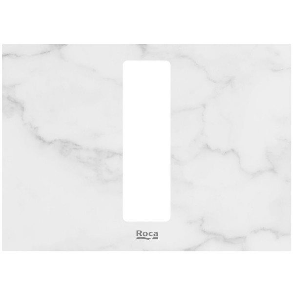 Cover for toilet flush plate material: Ceramic, color: White/Grey surface: Matt Parts
