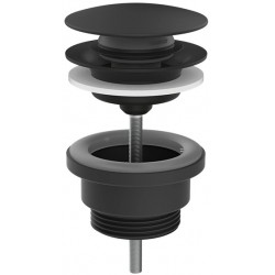 Waste Valve 10-65mm Without overflow material: Brass surface: Matt, color: Black Waste overflows