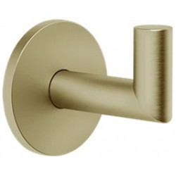 Hook Flat wall mounted material: Brass single, color: Gold surface: Brushed Hooks