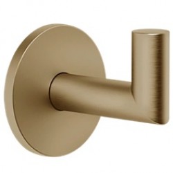Hook Flat wall mounted material: Brass single, color: Bronze surface: Brushed Hooks
