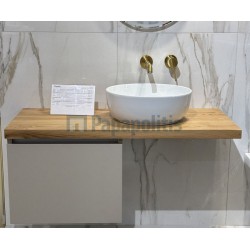 Πάγκος μπάνιου 100x47x4,5 από ξύλο επιφάνεια: Ματ V6, χρώμα: Ξύλο Δρυς Πάγκοι μπάνιου