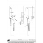 Bidet system external part Mixing material: Brass, color: Chrome surface: Glossy Wall-mounted bidet hand shower systems Bidet system external part Mixing material: Brass, color: Chrome surface: Glossy Wall-mounted bidet hand shower systems