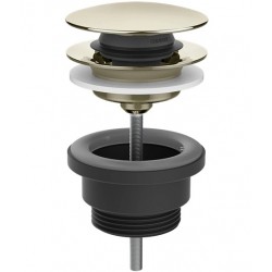 Waste Valve 10-65mm Without overflow material: Brass surface: Brushed, color: Chrome Waste overflows