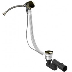 Waste Valve With overflow material: Brass surface: Glossy, color: Chrome Waste overflows