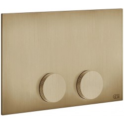 Πλακέτα εντοιχιζόμενου καζανακίου για καζανάκια Tece, Diamantato, Warm Bronze Brushed PVD από ορείχαλκο διπλής ενέργειας μηχανικά, χρώμα: Μπρονζέ επιφάνεια: Βουρτσισμένη Πλακέτες