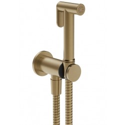 Bidet system Fixed temperature material: Brass push-button Shut-Off, color: Bronze surface: Brushed Exposed bidet hand shower systems