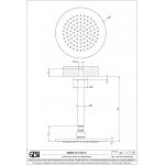 Shower head Ceiling-mounted 21,8x21,8 material: Brass, style: 1 spray, color: Bronze surface: Brushed Overhead showers