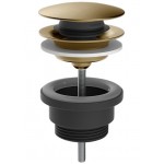 Βαλβίδα Stop & Go, συνεχούς ροής, Warm Bronze Brushed PVD χωρίς υπερχείλιση από ορείχαλκο επιφάνεια: Βουρτσισμένη, χρώμα: Μπρονζέ Βαλβίδες