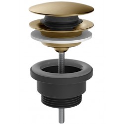 Waste Valve Without overflow material: Brass surface: Brushed, color: Bronze Waste overflows